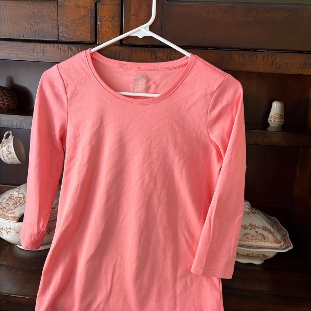 L.L. Bean Women's Coral Long Sleeve Tee